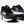 Black and white running shoes with 'Brooks' branding on a white background
