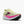 Light yellow and pink running shoe with 'Brooks' branding on a white background