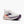 The shoe laces of this womes shoe are white and matches the main color of the upper.