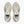 White running shoe with black accents on a white background