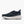 Navy running shoe on a white background