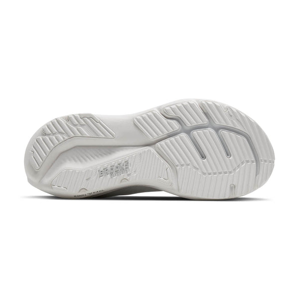 White athletic shoe sole on a white background