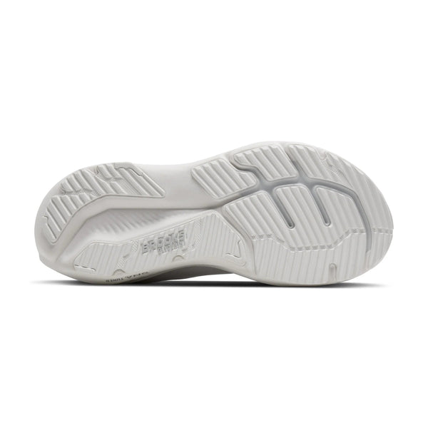 White athletic shoe sole on a white background