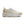 Beige running shoe with white sole on a white background