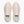 A pair of light beige athletic sneakers shown from a top-down view on a clean white background. The shoes feature a breathable mesh upper, matching laces, and a thick cushioned sole, with a bright green 'BROOK' logo printed on the insole.