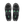 A pair of black and dark gray running shoes with bright green accents, shown from a top-down view on a white background. The brand 'On' is clearly visible on the straps and the insole.