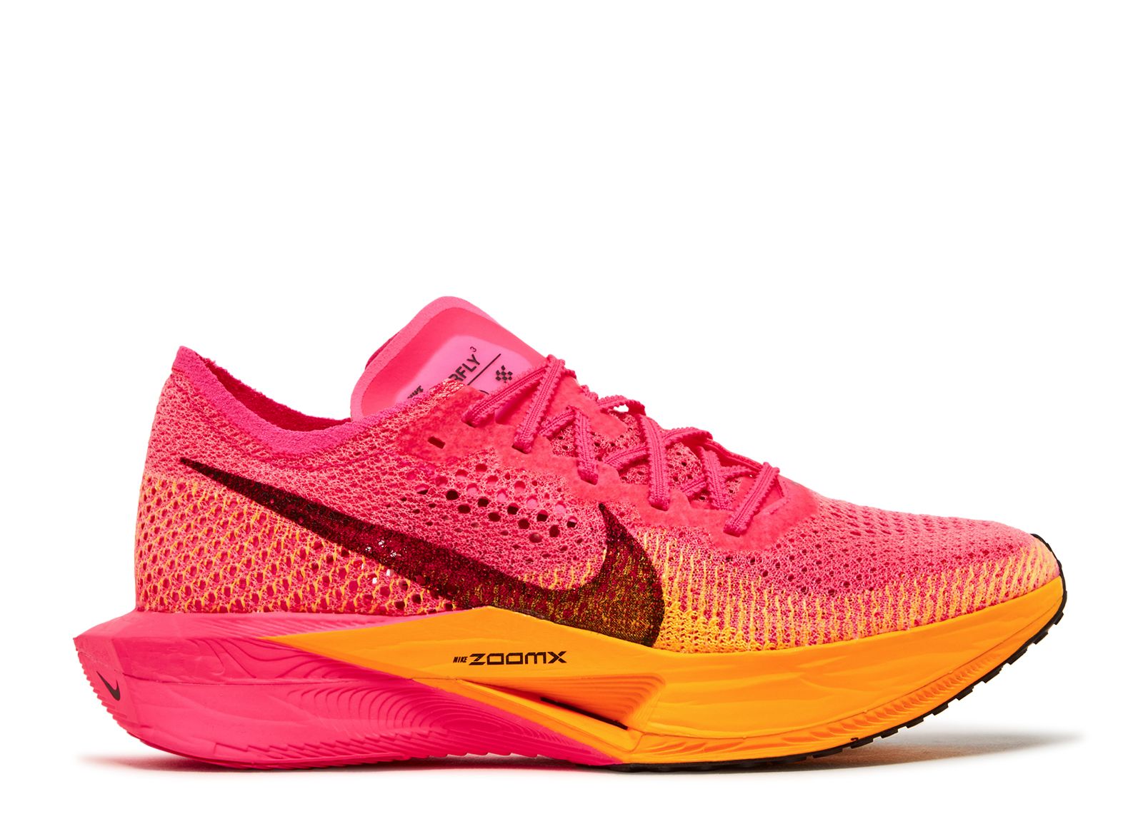 The Womens's Vaporfly 3 from Nike in pink is one of the best and fastest shoes ever