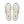 A pair of On Cloudrunner sneakers shown from a top-down view, featuring a cream-colored mesh upper, white laces, yellow accents on the eyelets, and black branding details.