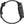 Black smartwatch with a clear face on a white background