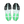 The outrsole of this Women's on Cloudmonster hyper is partly black, green and white.
