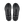 A pair of black athletic shoes shown from the sole view, displaying the textured rubber outsoles against a plain white background.
