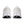 White running shoes with black soles on a white background