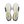 Top-down view of a pair of cycling shoes on a white background, showing the white knit uppers, black soles, and light yellow-green footbeds with branding.