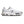 Men's on White training adn gym shoe with black accents on a white background.