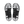 Top view of a black and white shoe sole on a white background