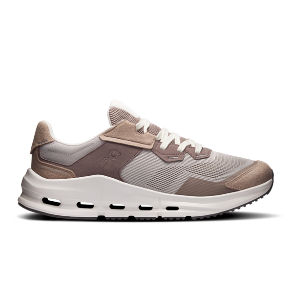 White and brown sneaker on a transparent background