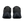 Black athletic shoes with branding on the sole against a white background