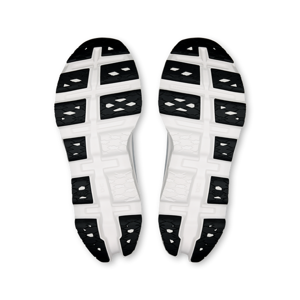 Black and white shoe sole design on a white background