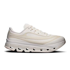 A single low-top athletic sneaker shown in a side profile on a clean white background. The shoe features a thick, sculpted chunky sole with visible air pockets, a mesh and synthetic overlay upper, and tonal laces.