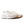Pair of beige and white sneakers on a white background