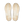 Top-down view of a pair of off-white athletic shoes showing the textured outsoles against a solid white background.