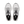 A pair of white and black On Cloud running shoes shown from a top-down view on a clean white background.