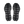 A pair of black molded footbeds or shoe inserts shown from the underside on a plain white background.