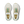 White running shoes with green accents on a transparent background