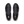 Black athletic shoes with white sole on a white background
