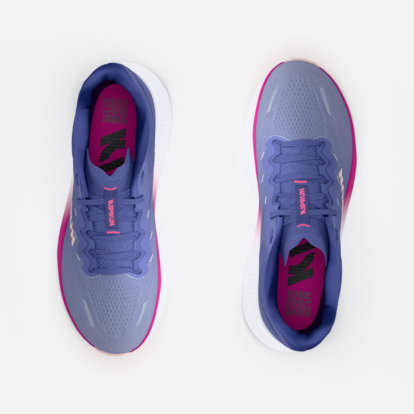 The mesh upper is made using Warp Knit technology and is made almost entirely from recycled materials.