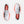 White running shoes with black and orange accents on a white background