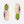 Pink running shoes with green sole on a white background