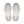 The soles of a pair of shoes, shown from a top-down view. The soles are off-white with light gray textured grip sections arranged in a grid pattern.