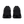 A pair of black chunky sneakers shown from the back, featuring thick layered soles and a monochromatic design, set against a plain white background.