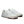 White sneaker with brown sole on a white background