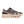 Gray and beige running shoe with 'On' branding on a white background.