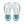 White and turquoise running shoes with 'Altra' branding on a white background