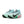 Pair of light blue and black sneakers with a visible Nike logo on a white background.