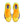 Pair of bright orange and yellow athletic shoes with purple accents on a white background.