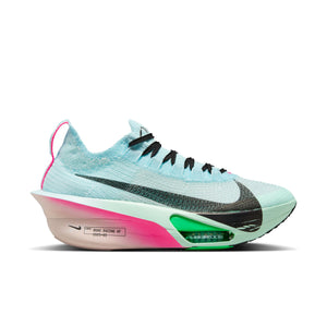 Multicolored running shoe with Nike logo on a white background.