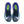 Pair of blue and gray running shoes with Nike logo on a white background.
