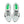 White athletic shoes with black laces on a white background.