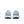 The heel of a pair of light blue running shoes on a white background.