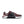 Maroon and black athletic shoe with white sole on a white background