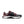 Maroon and black athletic shoe with white sole on a white background