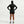 Person wearing a black athletic outfit on a white background