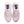 Pink running shoes with a visible brand logo on a white background