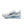 White and blue running shoe with Nike logo on a white background