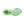 Green running shoe with visible brand logo on a white background