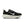 Black running shoe with white Nike logo on a white background.